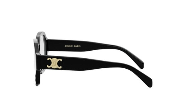 Celine TRIOMPHE CL50134I 001 Shiny Black Geometric Women's Eyeglasses