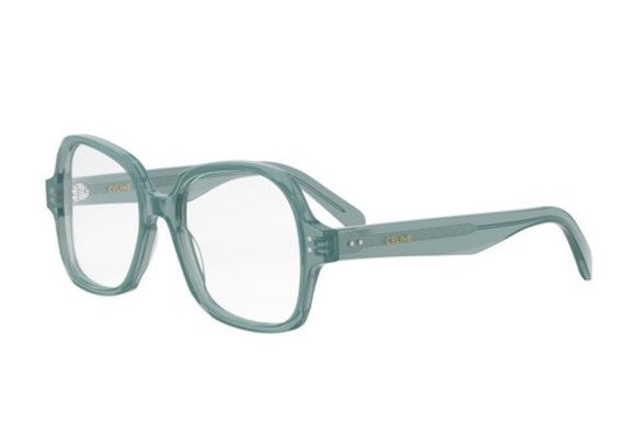 Celine THIN CL50148I 093 Shiny Lime Transparent Geometric Women's Eyeglasses