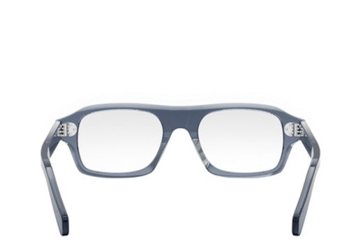 Celine 3 DOTS HD CL50137I 090 Shiny Blue Geometric Men's Eyeglasses