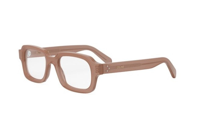 Celine 3 DOTS CL50153I 045 Shiny Opaline Pink Geometric Men's Eyeglasses