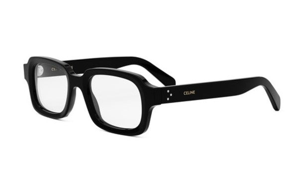 Celine 3 DOTS CL50153I 001 Shiny Black Geometric Men's Eyeglasses