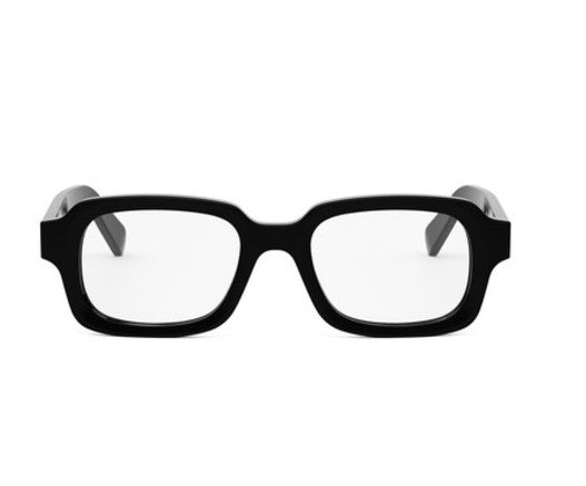 Celine 3 DOTS CL50153I 001 Shiny Black Geometric Men's Eyeglasses