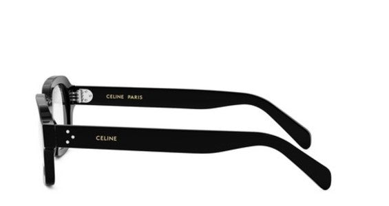 Celine 3 DOTS CL50153I 001 Shiny Black Geometric Men's Eyeglasses