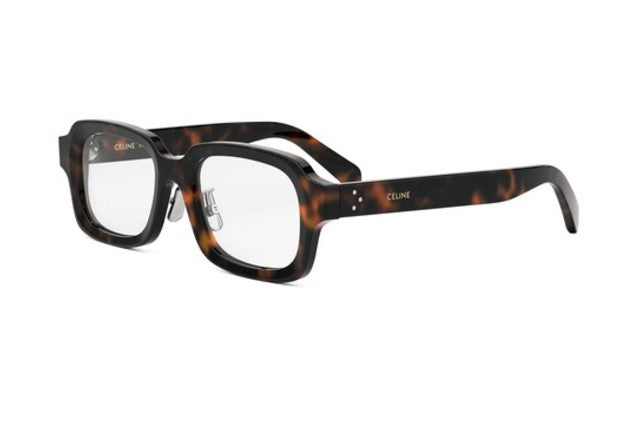 Celine 3 DOTS CL50153F 052 Shiny Dark Havana Geometric Men's Eyeglasses