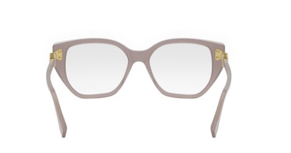 FENDI FF DIAMONDS FE50100I 072 Shiny Light Pink Oval Women's Eyeglasses.