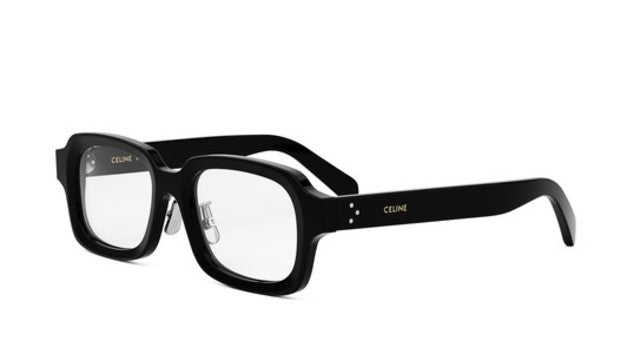 Celine 3 DOTS CL50153F 001 Shiny Black Geometric Men's Eyeglasses