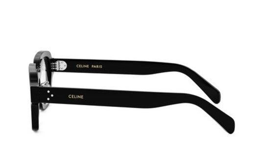 Celine 3 DOTS CL50153F 001 Shiny Black Geometric Men's Eyeglasses