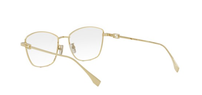 FENDI BAGUETTE FE50108F 030 Shiny Endura Gold Soft Square Metal Women's Eyeglasses. (Copy)