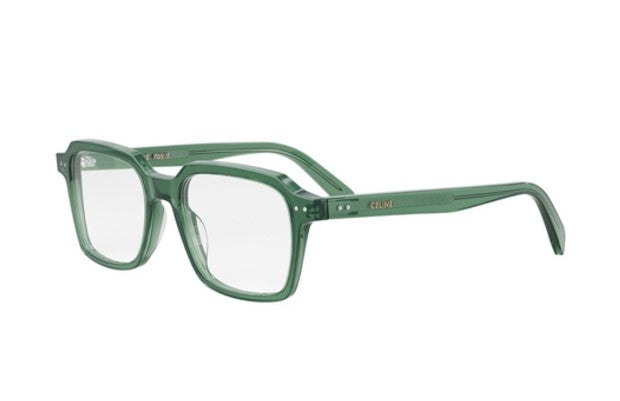 Celine THIN CL50139I 096 Shiny Green Geometric Men's Eyeglasses