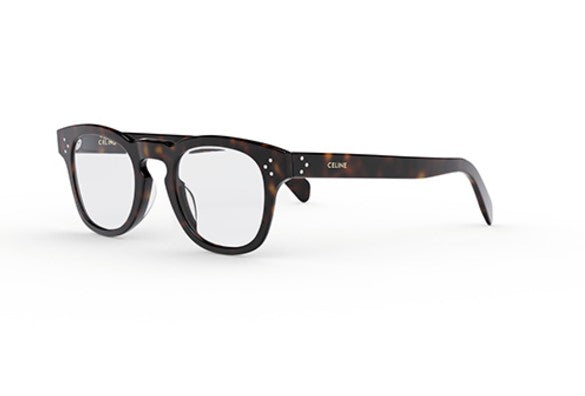 Celine THIN CL50118I 052 Shiny Dark Havana Geometric Men's Eyeglasses