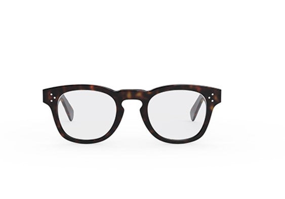 Celine THIN CL50118I 052 Shiny Dark Havana Geometric Men's Eyeglasses