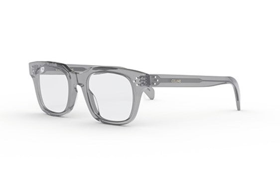 Celine 3 DOTS CL50120I 020 Transparent Grey Geometric Men's Eyeglasses