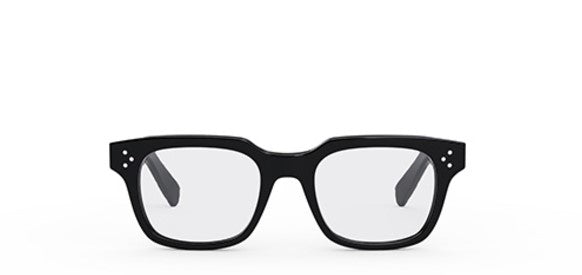 Celine 3 DOTS CL50120I 001 Shiny Black Geometric Men's Eyeglasses