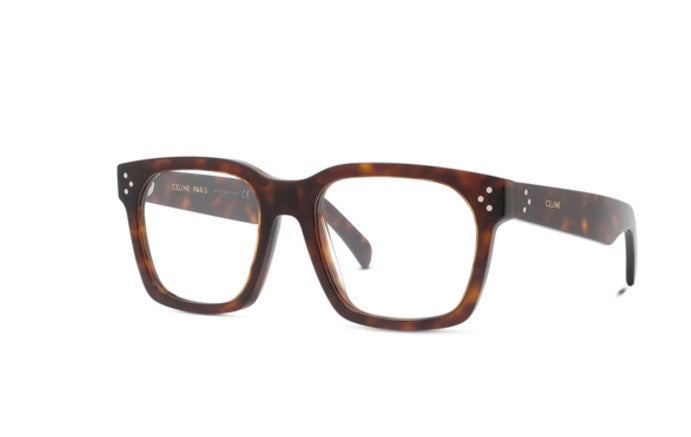 Celine 3 DOTS CL50103I 052 Shiny Red Havana Square Men's Eyeglasses