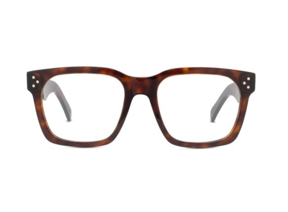 Celine 3 DOTS CL50103I 052 Shiny Red Havana Square Men's Eyeglasses