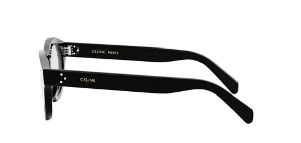 Celine 3 DOTS CL50138I 001 Shiny Black Round Men's Eyeglasses