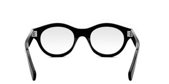 Celine 3 DOTS CL50138I 001 Shiny Black Round Men's Eyeglasses