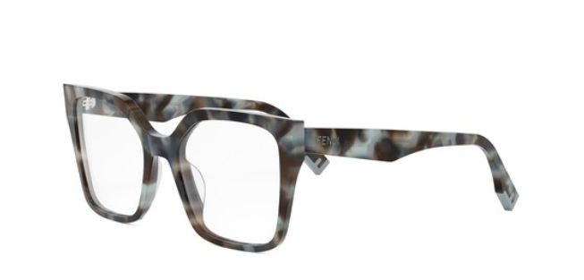 FENDI WAY FE50002I 056 Shiny Havana Cat Eye Women's Eyeglasses.