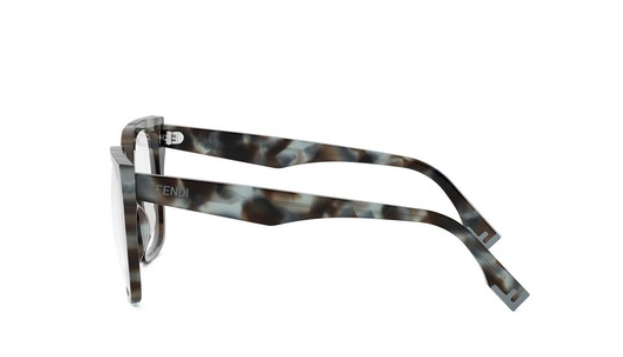 FENDI WAY FE50002I 056 Shiny Havana Cat Eye Women's Eyeglasses.