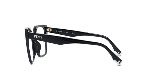 FENDI WAY FE50002I 001 Shiny Black Cat Eye Women's Eyeglasses.