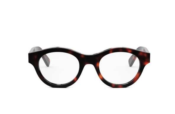 Celine 3 DOTS CL50138I 052 Shiny Dark Havana Round Men's Eyeglasses