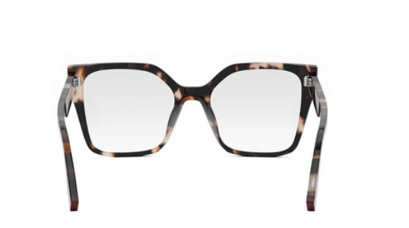 FENDI WAY FE50002I 054 Shiny Red Havana Cat Eye Women's Eyeglasses.