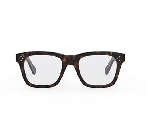 Celine 3 DOTS HD CL50119I 052 Shiny Dark Havana Square Men's Eyeglasses