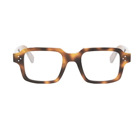 Celine 3 DOTS HD CL50144U 053 Shiny Havana Square Men's Eyeglasses