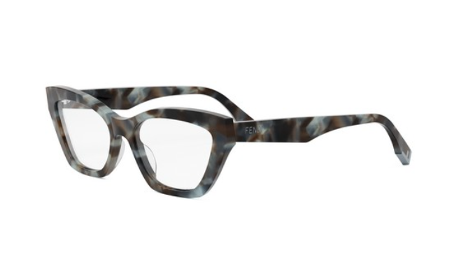 FENDI WAY FE50067I 056 Shiny Havana Cat Eye Women's Eyeglasses.