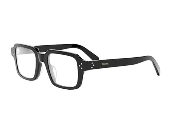 Celine 3 DOTS HD CL50144U 001 Shiny Black Square Men's Eyeglasses