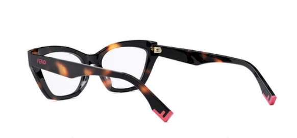 FENDI WAY FE50067I 053 Shiny Havana Cat Eye Women's Eyeglasses.