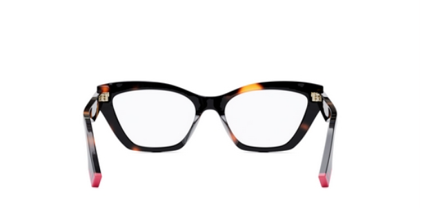 FENDI WAY FE50067I 053 Shiny Havana Cat Eye Women's Eyeglasses.