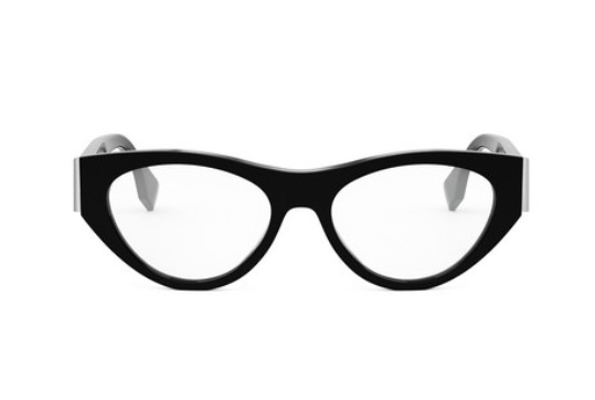 FENDI WAY FE50067I 001 Shiny Black Cat Eye Women's Eyeglasses.