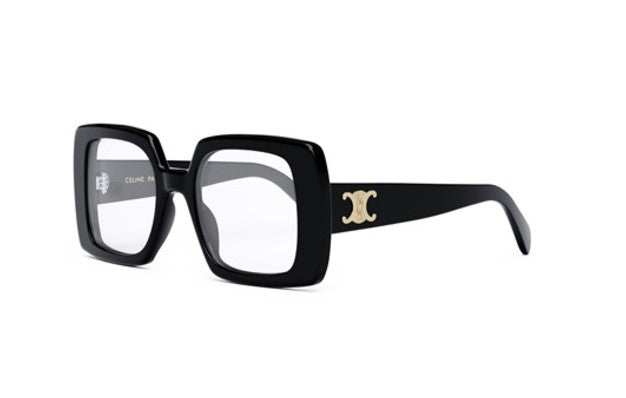 Celine TRIOMPHE CL50121I 001 Shiny Black Oversized Square Women's Eyeglasses