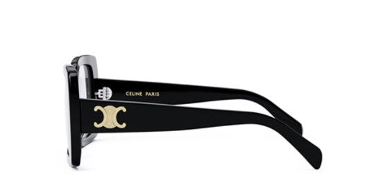 Celine TRIOMPHE CL50121I 001 Shiny Black Oversized Square Women's Eyeglasses