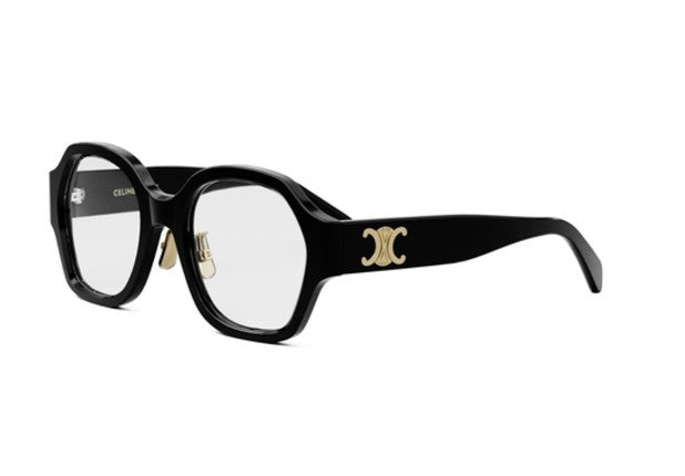 Celine TRIOMPHE CL50134F 001 Shiny Black Geometric Women's Eyeglasses