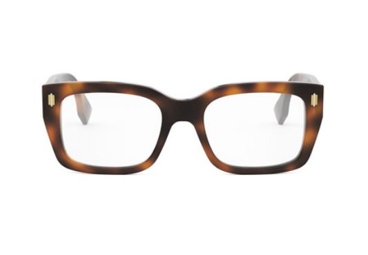 FENDI ROMA FE50094I 053  Shiny Havana Square Women's Eyeglasses.