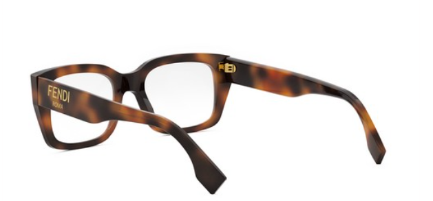 FENDI ROMA FE50094I 053  Shiny Havana Square Women's Eyeglasses.