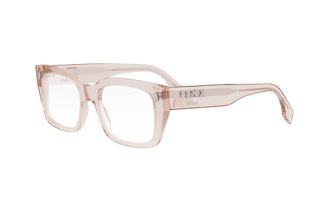 FENDI ROMA FE50094I 072 Shiny Light Pink Square Women's Eyeglasses.