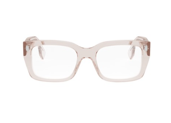 FENDI ROMA FE50094I 072 Shiny Light Pink Square Women's Eyeglasses.