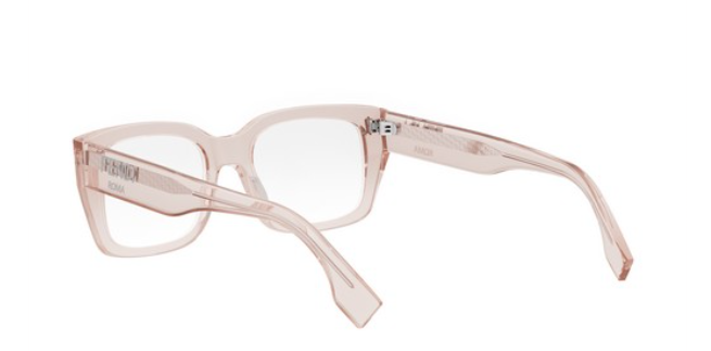 FENDI ROMA FE50094I 072 Shiny Light Pink Square Women's Eyeglasses.