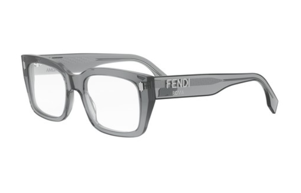 FENDI ROMA FE50094I 020 Transparent Grey Square Women's Eyeglasses.