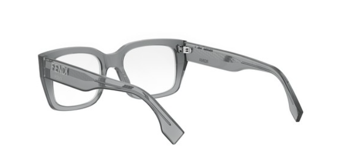 FENDI ROMA FE50094I 020 Transparent Grey Square Women's Eyeglasses.