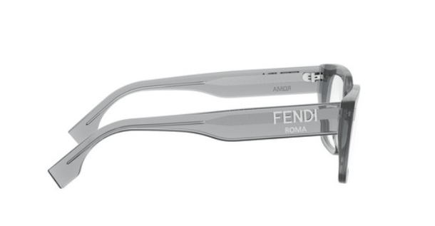 FENDI ROMA FE50094I 020 Transparent Grey Square Women's Eyeglasses.