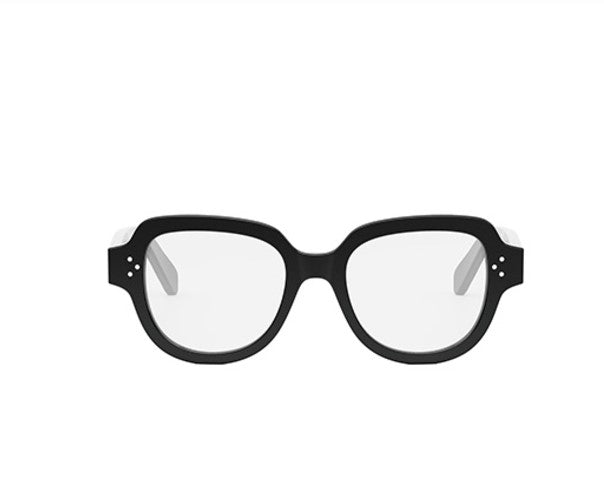 Celine 3 DOTS HD CL50141U 001 Shiny Black Geometric Women's Eyeglasses