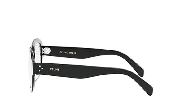 Celine 3 DOTS HD CL50141U 001 Shiny Black Geometric Women's Eyeglasses