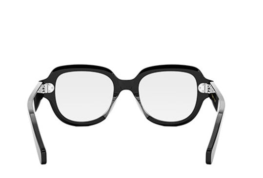 Celine 3 DOTS HD CL50141U 001 Shiny Black Geometric Women's Eyeglasses