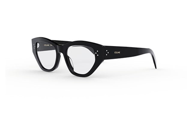 Celine 3 DOTS HD CL50111I 001 Shiny Black Cat-Eye Women's Eyeglasses