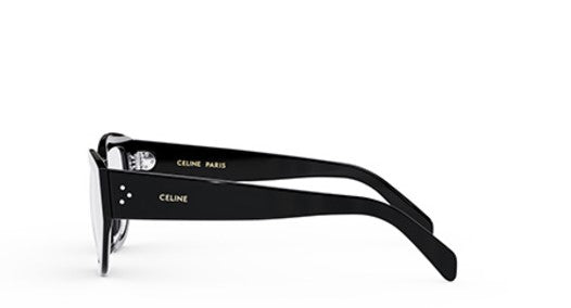 Celine 3 DOTS HD CL50111I 001 Shiny Black Cat-Eye Women's Eyeglasses