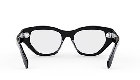 Celine 3 DOTS HD CL50111I 001 Shiny Black Cat-Eye Women's Eyeglasses